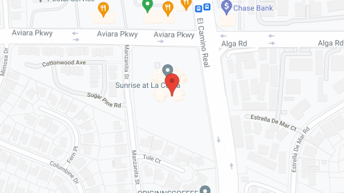 Map of the neighborhood around Sunrise of La Costa