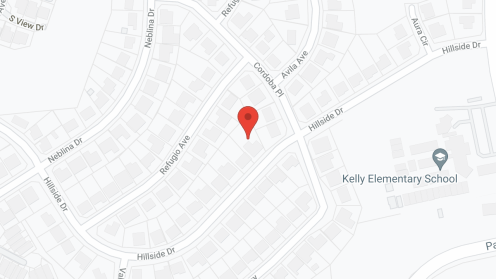 Map of the neighborhood around Hillside Garden