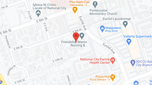 Map of the neighborhood around Friendship Manor Nursing and Rehabilitation Center