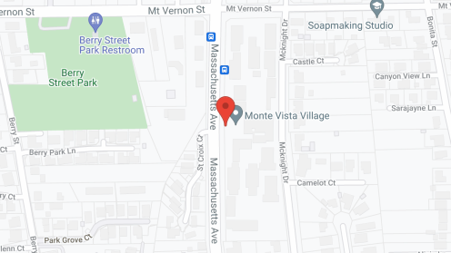 Map of the neighborhood around Monte Vista Village