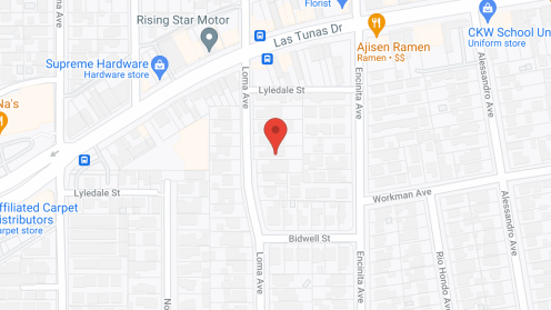 Map of the neighborhood around Temple Garden Homes
