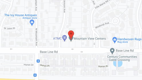 Map of the neighborhood around Mountain View Alzheimer's Center