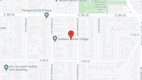 Map of the neighborhood around Soldano Senior Village