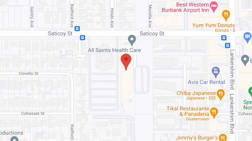 Map of the neighborhood around All Saints Convalescent Ctr