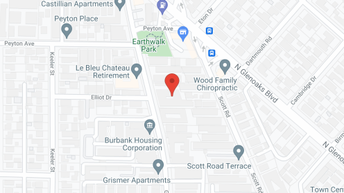 Map of the neighborhood around Le Bleu Chateau