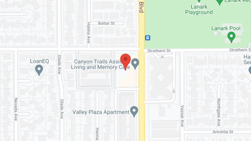 Map of the neighborhood around Canyon Trails