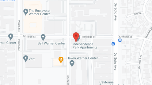 Map of the neighborhood around Independence Park Apartments