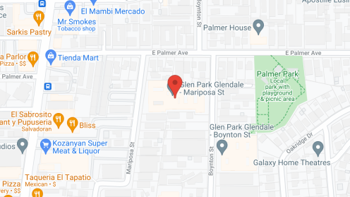 Map of the neighborhood around Glen Park at Glendale - Mariposa St