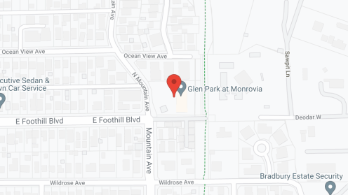 Map of the neighborhood around Glen Park at Monrovia