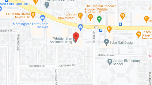 Map of the neighborhood around Whittier Glen