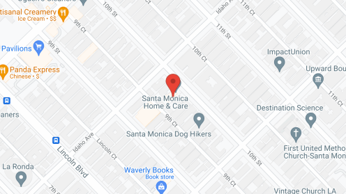 Map of the neighborhood around Santa Monica Home and Care