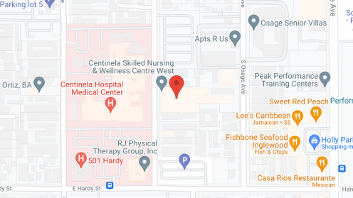 Map of the neighborhood around Centinela Assisted Living Centre
