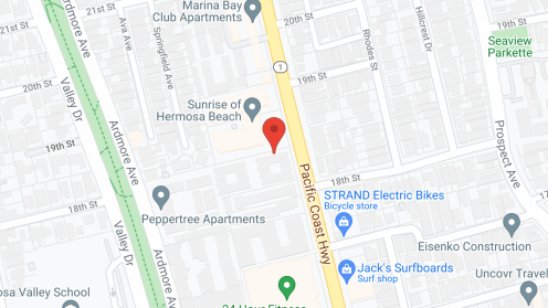 Map of the neighborhood around Sunrise of Hermosa Beach