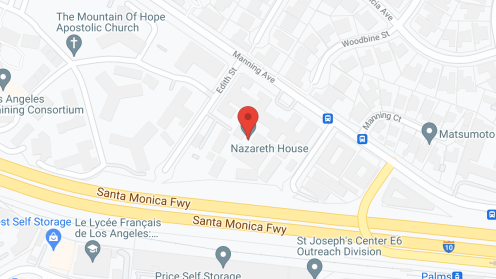 Map of the neighborhood around Nazareth House Los Angeles