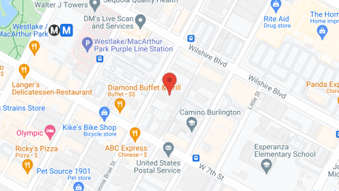 Map of the neighborhood around Mid-Wilshire Convalescent Hosp