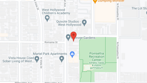 Map of the neighborhood around Melrose Gardens