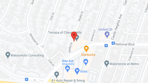 Map of the neighborhood around Terraza of Cheviot Hills Assisted Living
