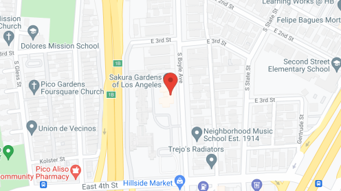 Map of the neighborhood around Japanese Retirement Home