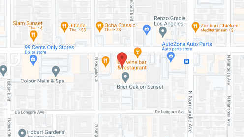 Map of the neighborhood around Brier Oak on Sunset