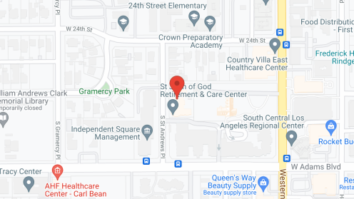 Map of the neighborhood around St. John of God Retirement and Care Center