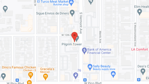 Map of the neighborhood around Pilgrim Tower Apartments