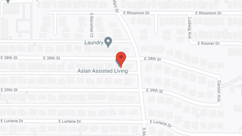 Map of the neighborhood around Aslan's Home