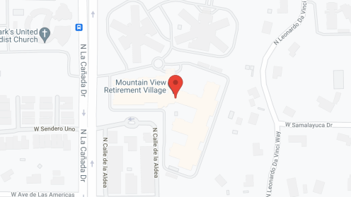 Map of the neighborhood around Mountain View Retirement Village