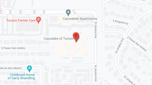 Map of the neighborhood around Cascades of Tucson