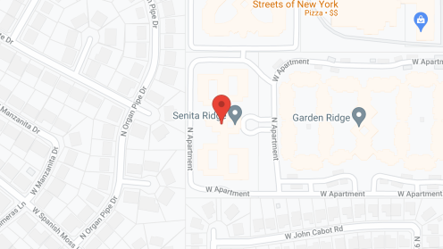 Map of the neighborhood around Senita Ridge