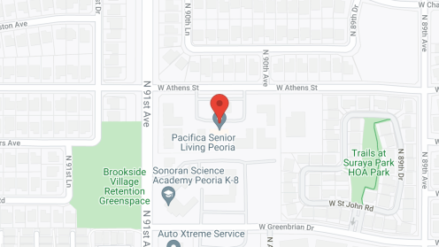 Map of the neighborhood around Pacifica Senior Living Peoria