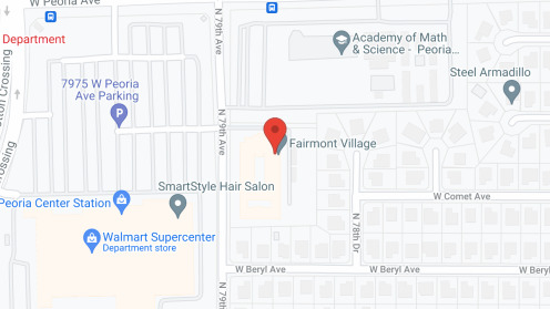 Map of the neighborhood around Fairmont Village