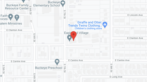 Map of the neighborhood around Eagle Tail Village