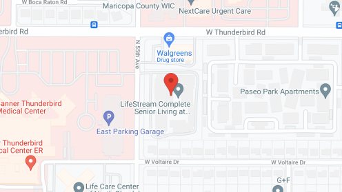 Map of the neighborhood around LifeStream at Glendale