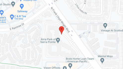 Map of the neighborhood around Atria Park of Sierra Pointe