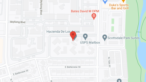 Map of the neighborhood around Hacienda De Los Arcos