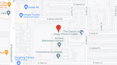 Map of the neighborhood around Arizona Retirement Homes