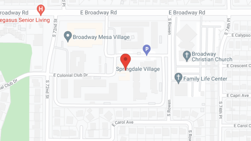 Map of the neighborhood around Springdale Village