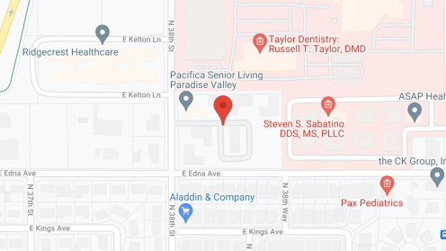 Map of the neighborhood around Pacifica Senior Living Paradise Valley
