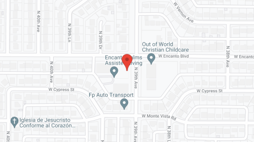 Map of the neighborhood around Encanto Palms