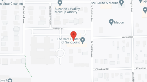 Map of the neighborhood around Bridge Assisted Living at Sandpoint