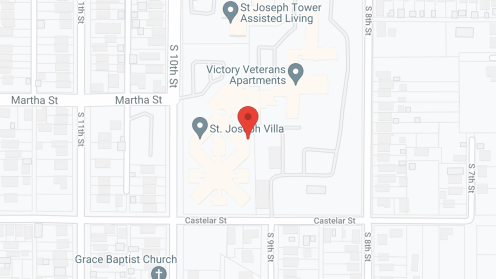 Map of the neighborhood around St Joseph Villa