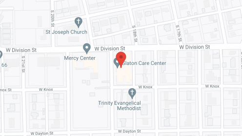 Map of the neighborhood around Slaton Care Ctr