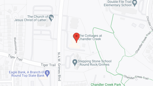 Map of the neighborhood around The Cottages at Chandler Creek