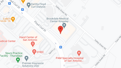 Map of the neighborhood around Kingsley Place at the Medical Center