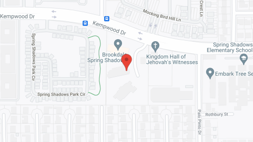 Map of the neighborhood around Brookdale Spring Shadows