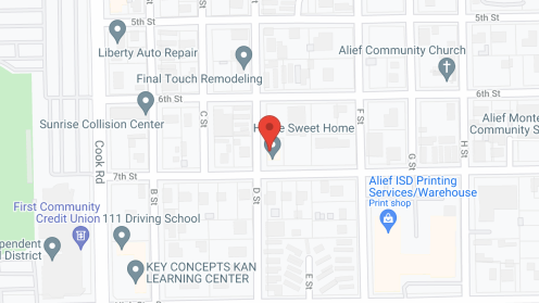 Map of the neighborhood around Home Sweet Home RCFE
