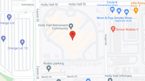 Map of the neighborhood around Holly Hall