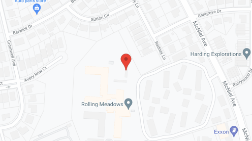 Map of the neighborhood around The Pines at Rolling Meadows