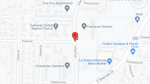 Map of the neighborhood around Fairhaven Denton