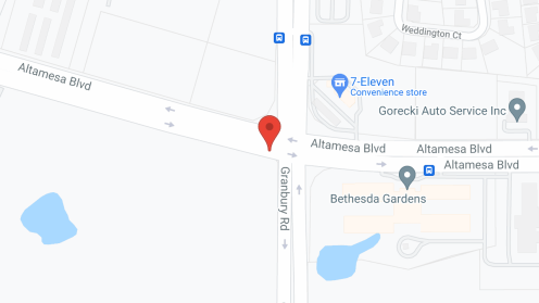 Map of the neighborhood around Bethesda Gardens Fort Worth